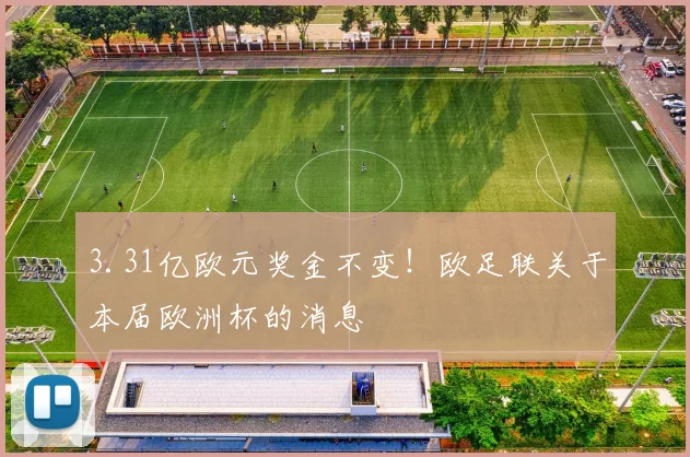 3.31亿欧元奖金不变！欧足联关于本届欧洲杯的消息